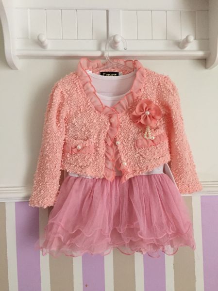 Conjunto bolero e vestido Tam 2-3 anos