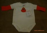 Body Manga Comprida Abóbora - 0 a 3 meses - Gymboree