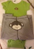 Kit Body e Calça Macaco - Carter's