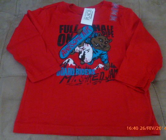 Camiseta Skate - 6 a 9 meses - The Children`s Place