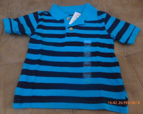 Camiseta Polo - 9 a 12 meses - The Children`s Place