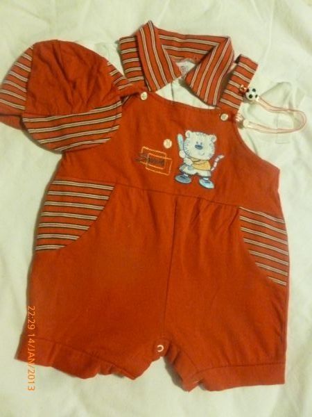 Jardineira e Boné Urso Sport - LBaby