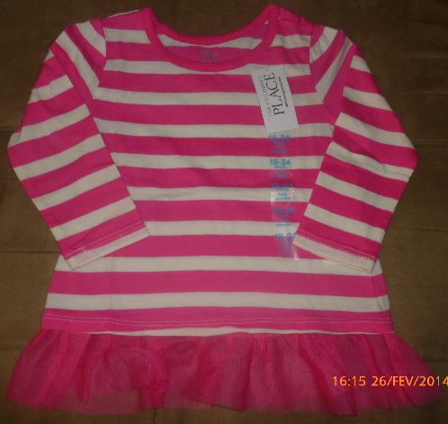 Camiseta Babado - 18 a 24 Meses - The Children`s Place