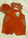 Jardineira e Boné Urso Sport - LBaby