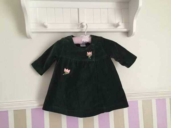 Body vestido veludo Childrens Place Tam 3-6 meses