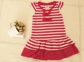 Vestido vermelho e branco Tam 2