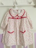 Vestido de inverno branco floral Tam 1-2 anos